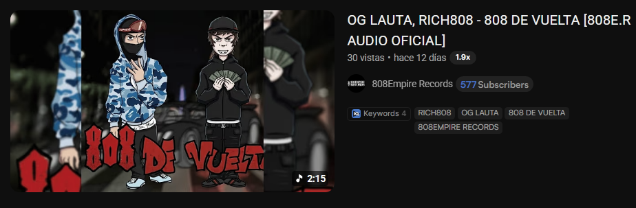 Canal de YouTube 808ER